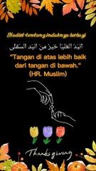 Hadist tentang memberi - thanksgiving