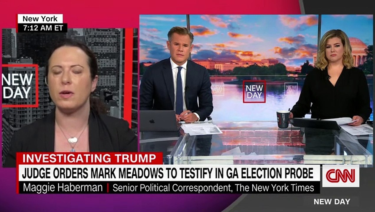 Judge orders Meadows to testify. Maggie Haberman reveals what info he could give prosecutors