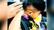 first professional haircut in 3 and half years |cuteboy |life in uk with mian #cute #barber #skills #haircut #top no1 #luxury