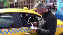 Taksim’de taksi ve dolmuş şoförlerine ceza yağdı