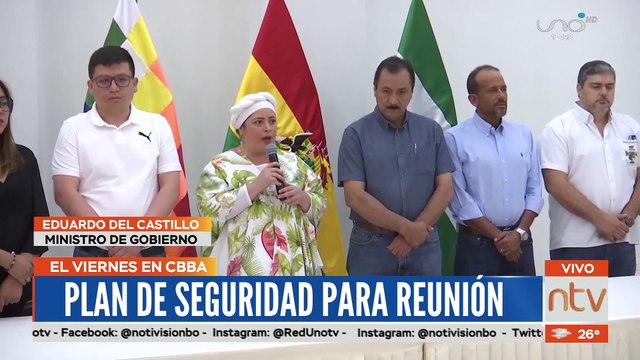 Ministro de Gobierno, Eduardo del Castillo, garantiza seguridad en el encuentro por el censo en Cochabamba y le expresa al Gobernador de Santa Cruz, Luis Fernando Camacho, reflexionar su asistencia.