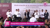 Inaugura AMLO tramo La Pera-Cuautla