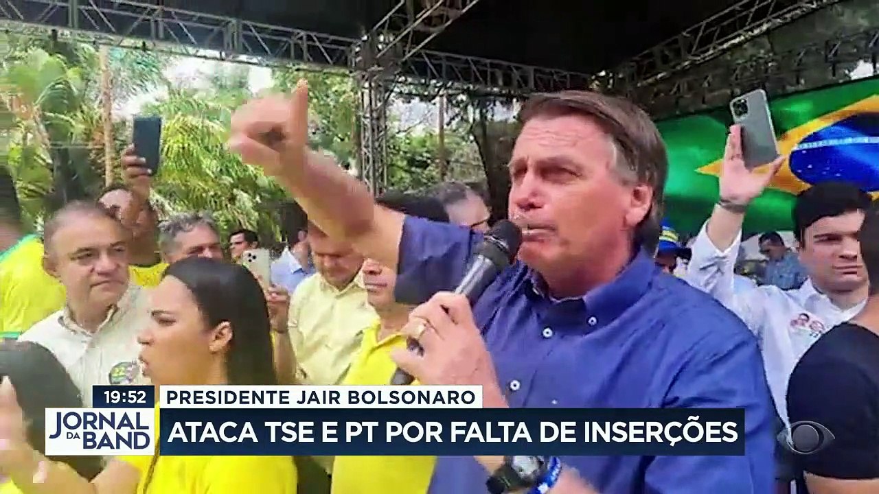 Bolsonaro faz campanha em MG  e ataca TSE e PT por inserções de rádio 27/10/2022 15:18:33