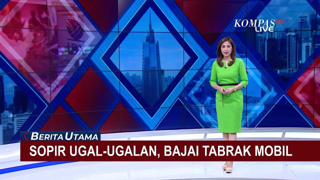 Bajaj Tubruk Mobil yang Terparkir, Diduga Sopir Bajaj Berkendara dalam Keadaan Mabuk