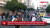 Cumhuriyet Bayramı dolayısıyla Türk kadınlarına saygı yürüyüşü