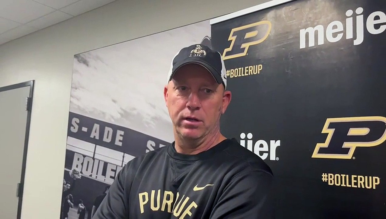 Purdue Coach Jeff Brohm On Kydran Jenkins During Bye Week - Video ...