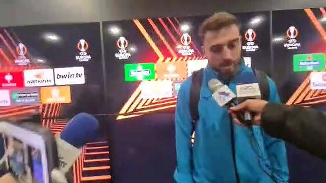 Lazio - Midtjylland, Mario Gila in mixed zone