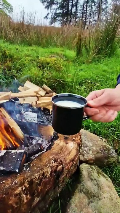 FoodPorn at it's best  Enjoy #shorts #menwiththepot #cooking #forest #fire #food  #nature #outdoors