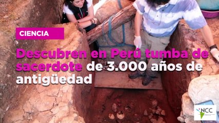 Descubren en Perú tumba de sacerdote de 3.000 años de antigüedad