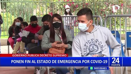Gobierno anuncia fin del estado de emergencia por pandemia de Covid-19