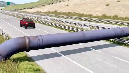 Cars vs low pipes beamNG drive video