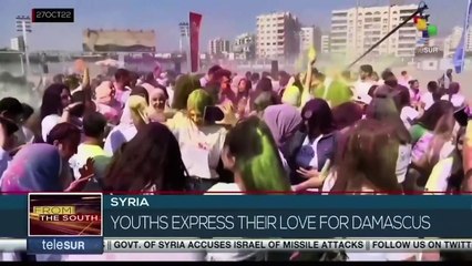 Syria: Youths organise a festival under the slogan I love Damascus