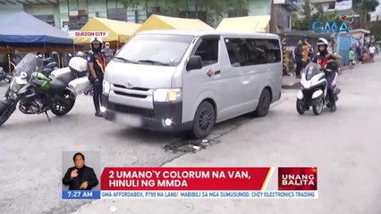 2 umano'y colorum na van, hinuli ng MMDA | UB