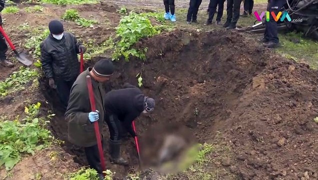 Usai Perang 'Berdarah' , Mayat Tentara Ukraina Digotong