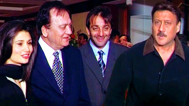 Sunil Dutt, Jackie Shroff, Sanjay Dutt, Amrish Puri At A Party In The 90s