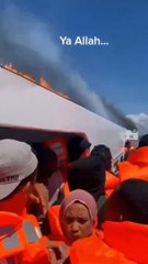 Kapal cepat chantika 77 terbakar ditengah laut p.timor antara kupang-alor NTT .