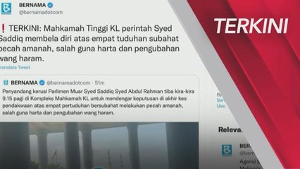 [TERKINI] Mahkamah Tinggi Kuala Lumpur perintah Syed Saddiq bela diri