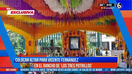 Colocan altar para Vicente Fernández en el rancho "Los Tres Potrillos"
