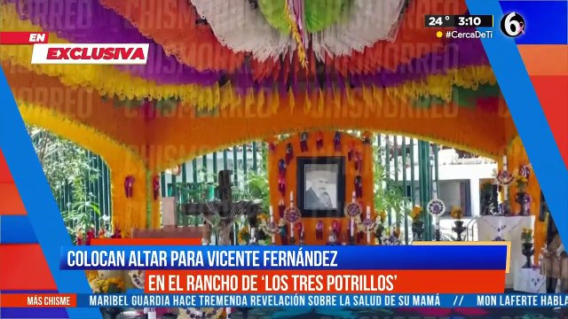 Colocan altar para Vicente Fernández en el rancho Los Tres Potrillos
