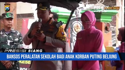 Polisi Pulihkan Semangat Anak Di Lokasi Bencana Puting Beliung Sidokepung