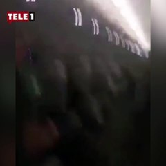 Uçakta korku dolu anlar!