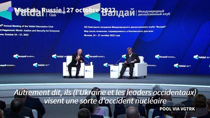 Poutine accuse l'Occident de "viser une sorte d'accident nucléaire"