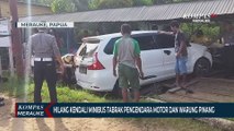 Diduga Hilang Kendali, Sebuah Mini Bus Menabrak Pengendara Motor dan Warung