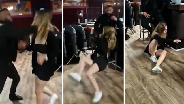 Barda ortalık karıştı! Karşısındaki gence tokat atan kadının yediği yumruk sonrası feleği şaştı