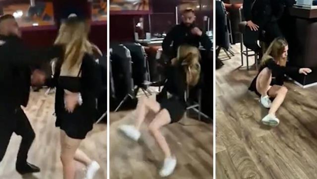 Barda ortalık karıştı! Karşısındaki gence tokat atan kadının yediği yumruk sonrası feleği şaştı