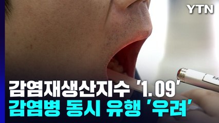 "재생산지수 2주 연속 1 넘어"...독감 유행 겹치며 우려 증폭 / YTN