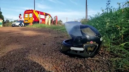 Casal fica ferido em acidente de trânsito na BR-277, próximo ao posto de Pedágio