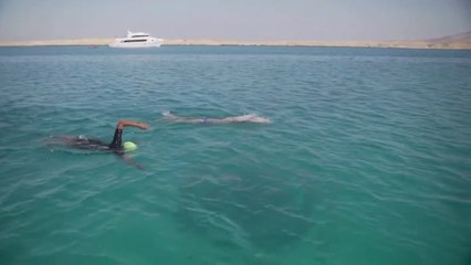 Lewis Pugh cruza nadando el Mar Rojo