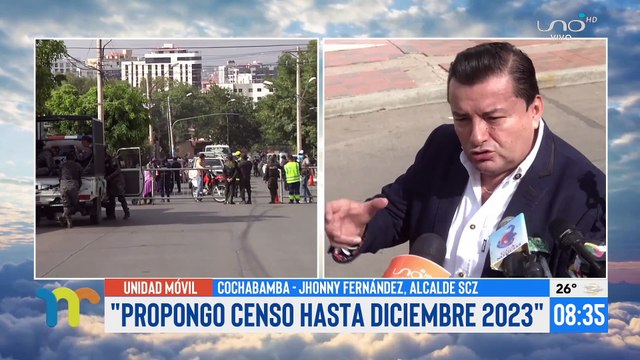 Alcalde de Santa Cruz, Jhonny Fernández, llega a Cochabamba con propuesta de censo para diciembre 2023 y resultados preliminares para septiembre 2024