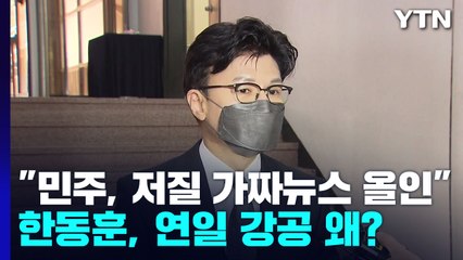 한동훈 "민주당, 저질 가짜뉴스 올인"...연일 강공 왜? / YTN