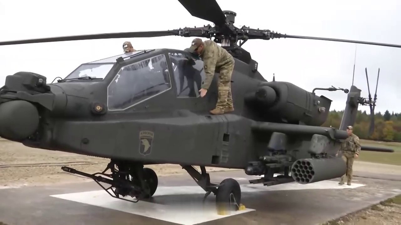 AH64 Apache Helicopter at Grafenwoehr Training Area, Germany || What New