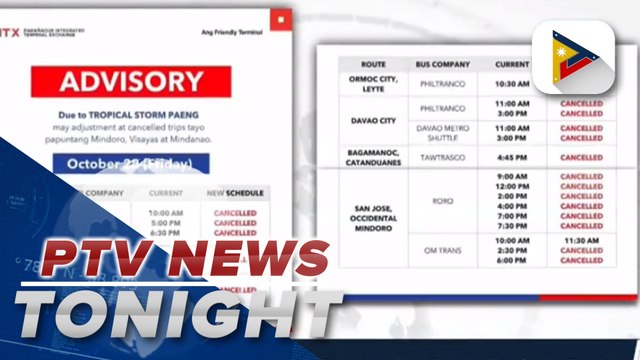 7 routes, 9 trips cancelled at PITX due to #PaengPH; several passengers stranded