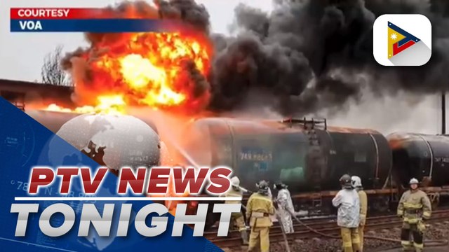 Oil depot in Russian-occupied city in Donetsk catches fire after shelling