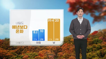 [날씨] 내일도 예년보다 온화...동해안 빗방울 / YTN