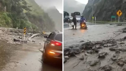 Grave derrumbe afectó el paso por la vía Pasto – Rumichaca