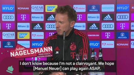 Germany captain Neuer 'could miss World Cup', says Nagelsmann