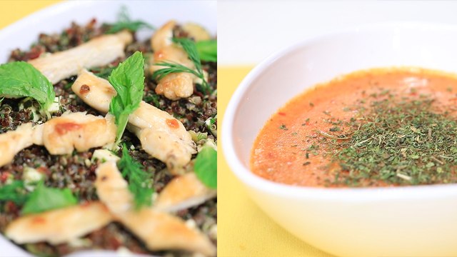 Soupe aux boulettes de viande , Salade de quinoi - koujinetna Haka - EP 15