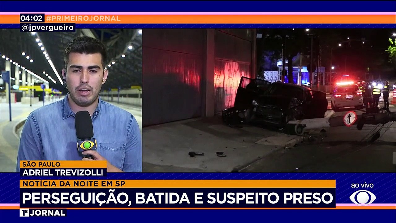 Perseguição termina em acidente e suspeito é preso em SP 28/10/2022 16:03:44