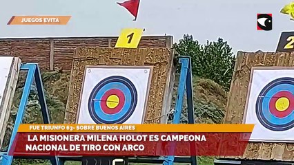 La misionera Milena Holot es campeona nacional de tiro con arco
