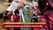 Misiones de quedó con el oro en tenis de mesa