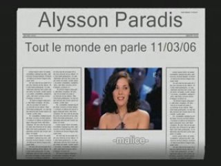 Alysson Paradis Tout le monde en parle