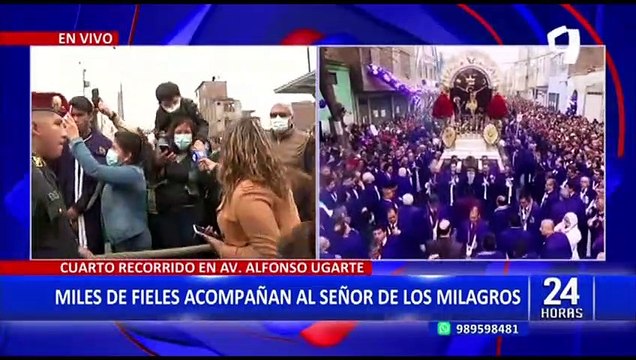 Señor de los Milagros sale en su cuarto recorrido por el Centro de Lima