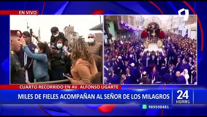 Señor de los Milagros sale en su cuarto recorrido por el Centro de Lima