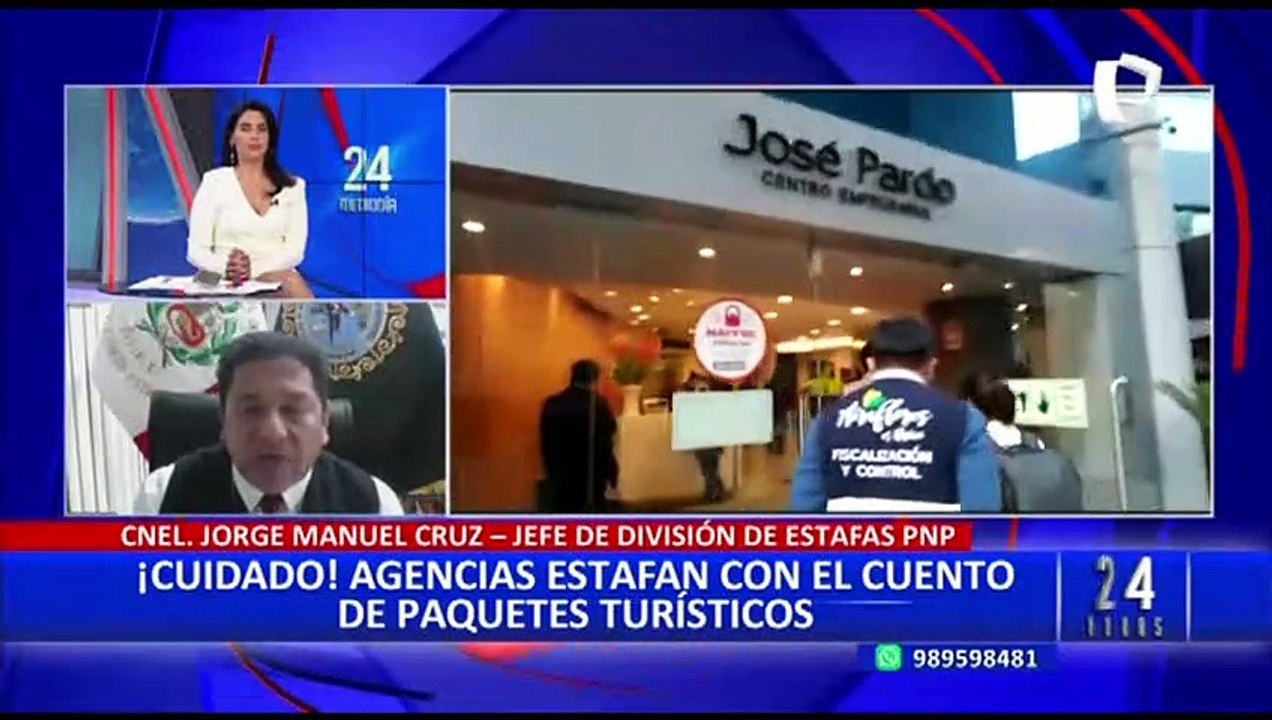 Crnel PNP Cruz, sobre estafas en agencias de viajes: “Ofrecen paquetes que no van a  cumplir”