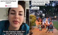 US woman who's had ELEVEN kids with EIGHT different 'baby daddies' slams critics who brand her a bad mother and say she's had so many children so she can 'live off child support'