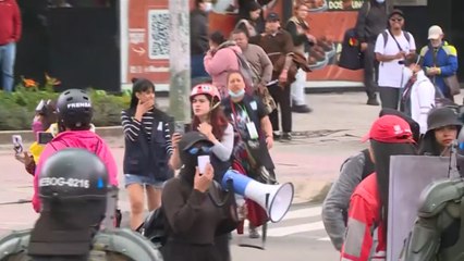 Caos en calle 26: así se vivió manifestación en Bogotá